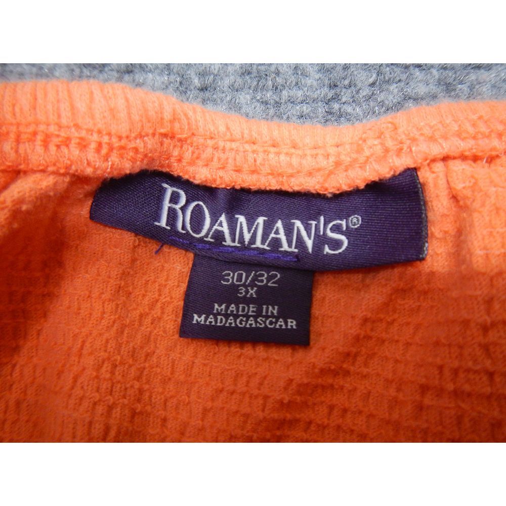 Roaman's Orange Ruffle Tunic Top - Picture 3 of 11
